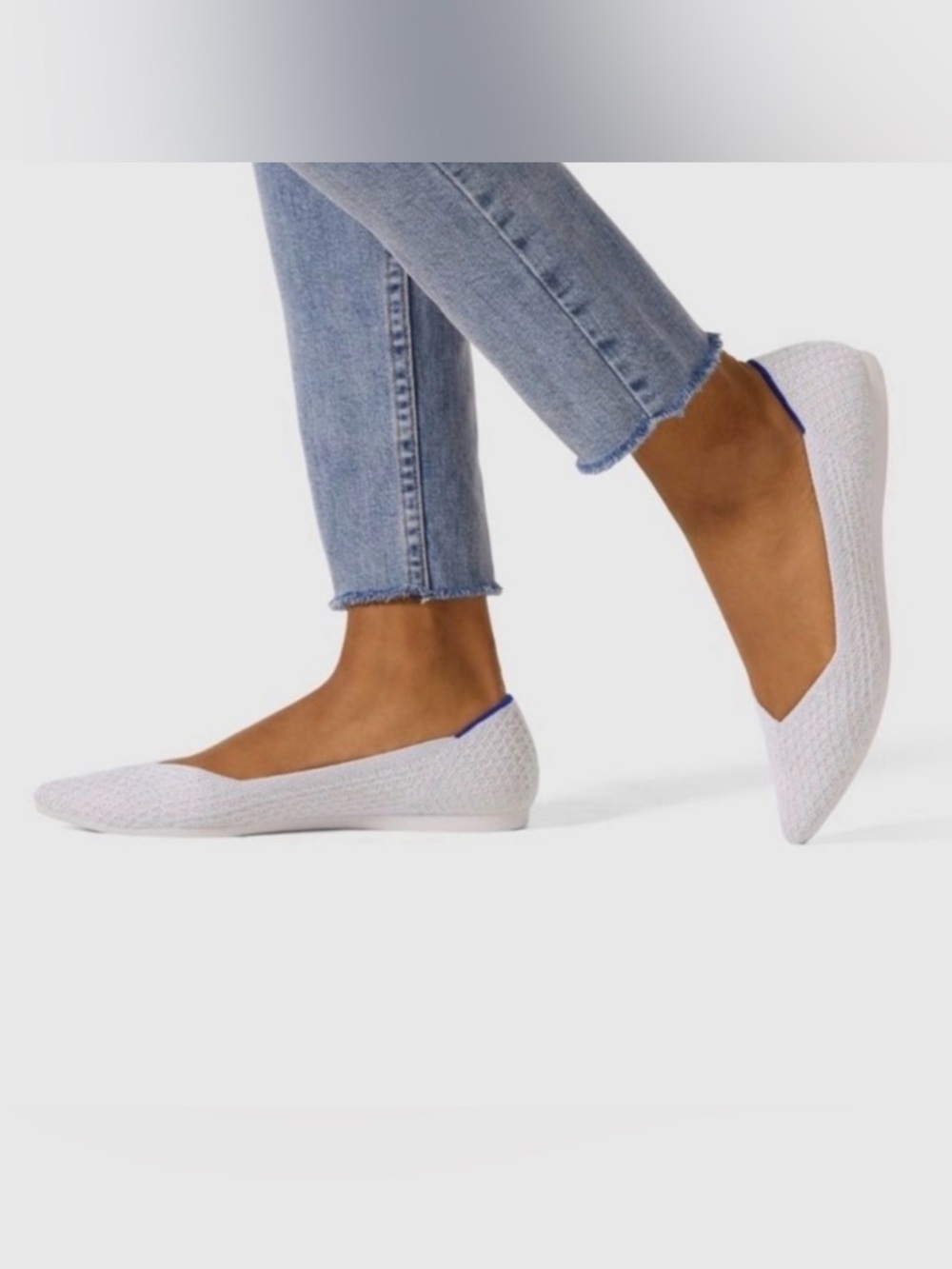Rothy's The Point Shoe (Size 7.5) Cream/White